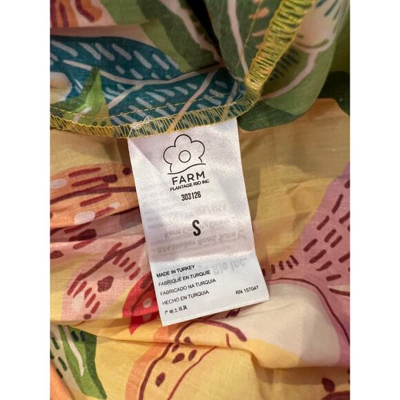 Farm Rio Yellow Beaks and Bananas Maxi Dress S - Picture 11 of 13